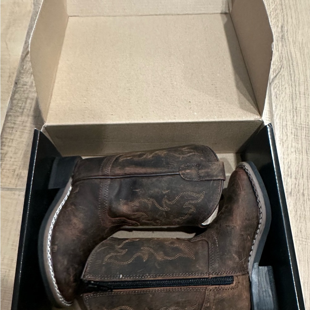 Brand New Old West Kids Brown Western Boots SZ Toddler 6.5
